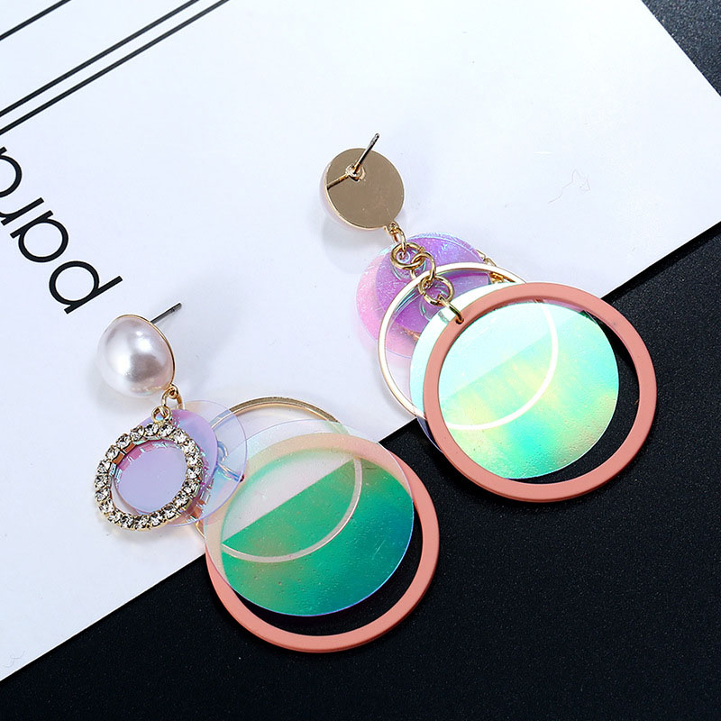 Retro Geometric Personality Sequin Earrings Bohemian Distributor