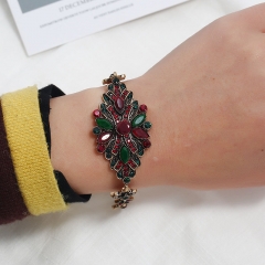 French Vintage Bohemian Ethnic Carved Diamond Bracelet Manufacturer