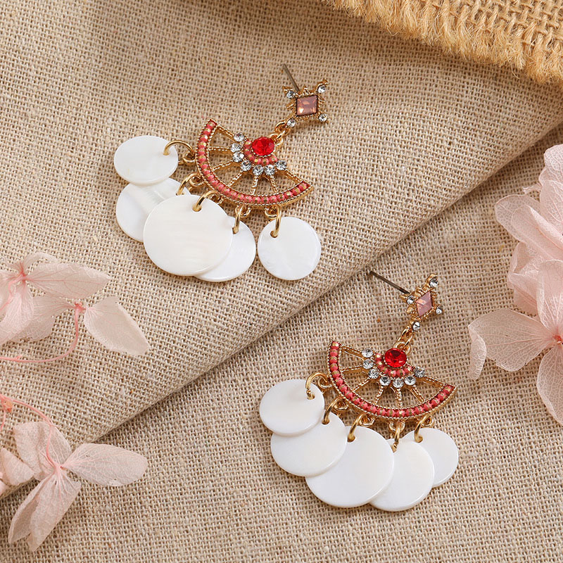 Bohemian Natural Shell Earrings Scalloped Tassel Pendant Manufacturer