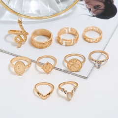 Vintage Bohemian Personality 13-piece Set Of Joint Rings Distributor