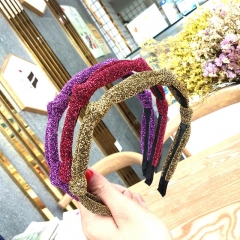 Wholesale Jewelry Korean Double Root Full Of Rhinestones Non-slip Retro Simple Crystal Fine Headband