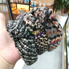 Wholesale Jewelry Wide Edge Tweed Knotted Korean Knitted Wool Fashion Hair Bands