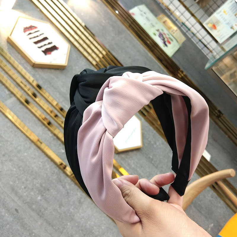 Wholesale Jewelry Korean Fabric Cross Knotted Korean Version Of The Wide Side Of The Hair Band