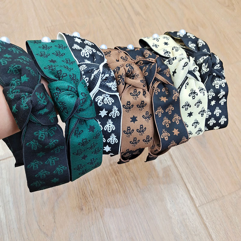 Wholesale Jewelry Korean Version Of Sweet And Lovely Hair Band Simple Fabric Bow Pearl Fashion Trend Bee