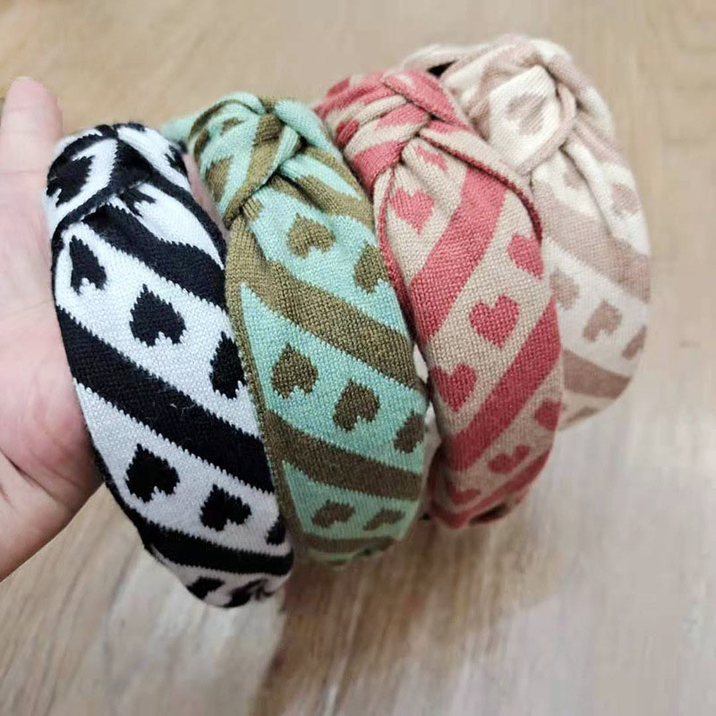 Wholesale Jewelry Korean Knitting Knotted Simple Wool Love Fashion Headband