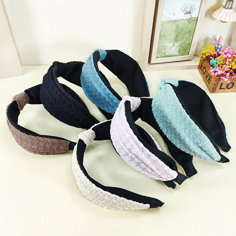 Korean Version Of The Knitted Double-layer Colorful Knotted Japanese And Korean Headband Distributor