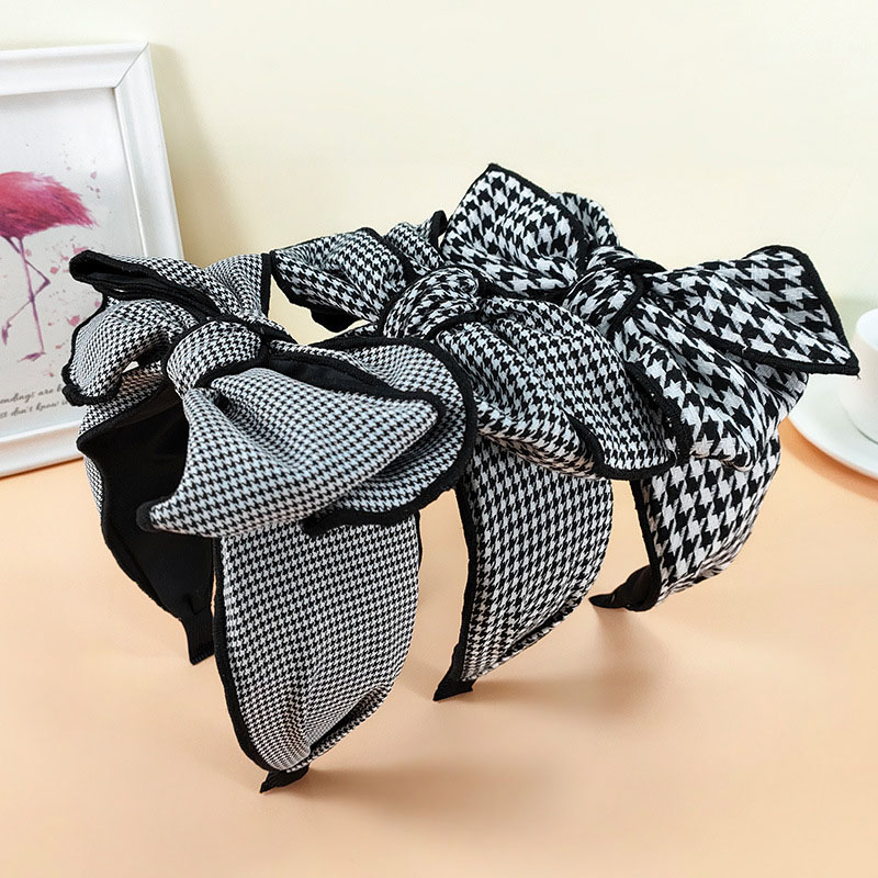 Korean Broadside Fabric Retro Bird Check Large Version Of The Bow Headband Distributor