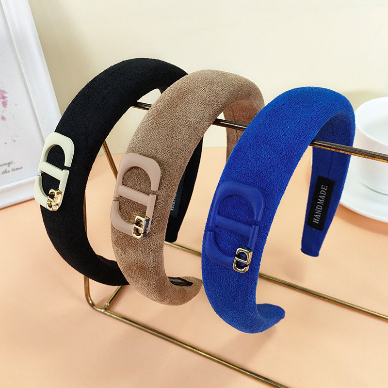 Retro Suede Sponge Korean Version Of The Letters Alloy Hair Band Distributor