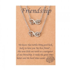 Personalized Stainless Steel Octagonal Hollow Turtle Necklace Friendship Collarbone Chain Vendors