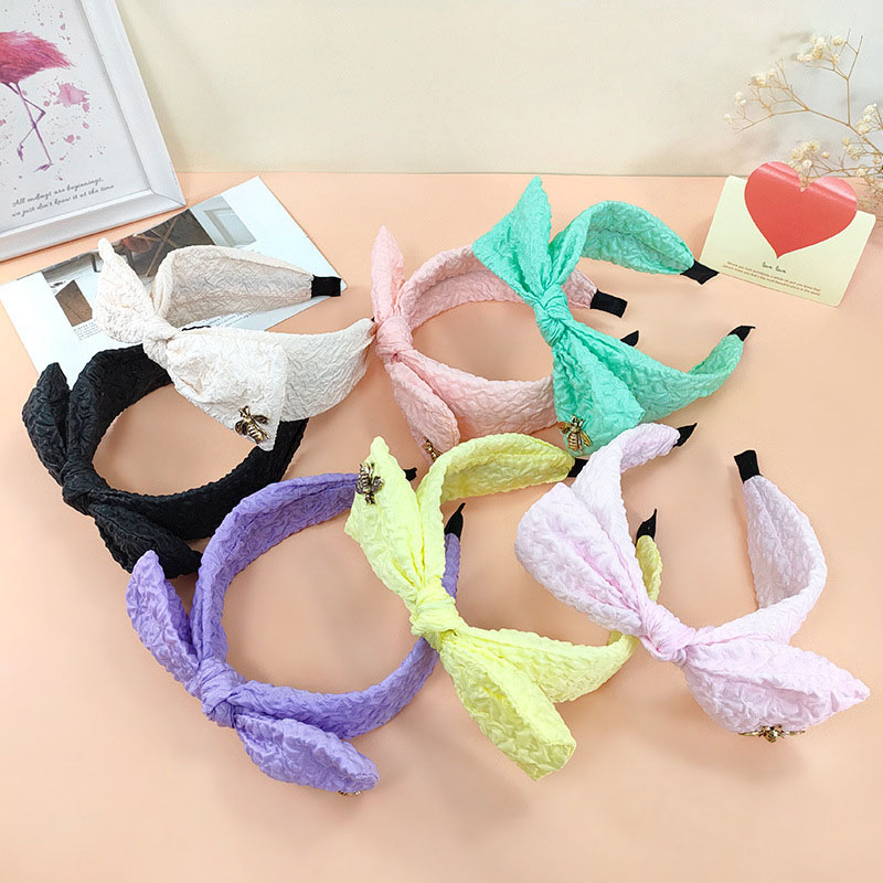 Japan And South Korea Bow Hair Band Retro Bee Simple Alloy Hair Card Distributor