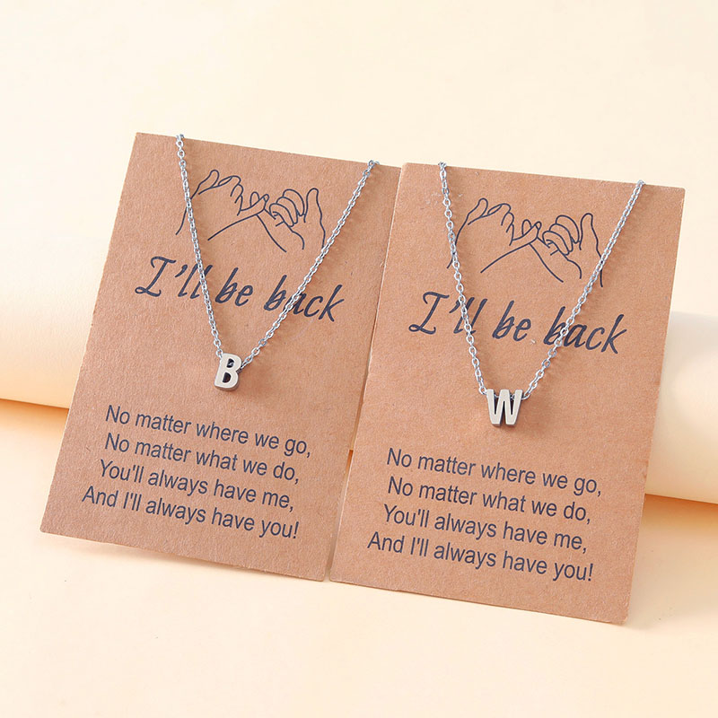 Stainless Steel Letters Niche Non-rust Couple Necklace Collarbone Chain Supplier