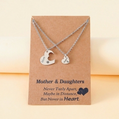 Stainless Steel Mother's Day Laser Sun And Moon Necklace Clasp Chain Supplier