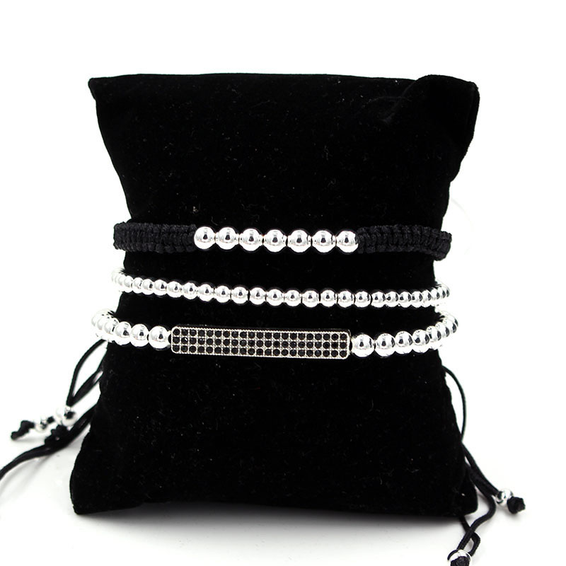 Fashion Three Piece Set Micro Set Zirconia Long Copper Beads Braided Tassel Bracelet	 Supplier
