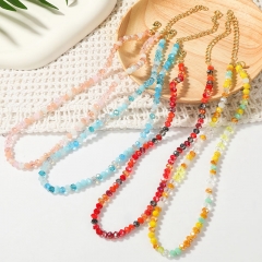 Wholesale Crystal Beaded Clavicle Chain Simple Natural Crystal Necklace