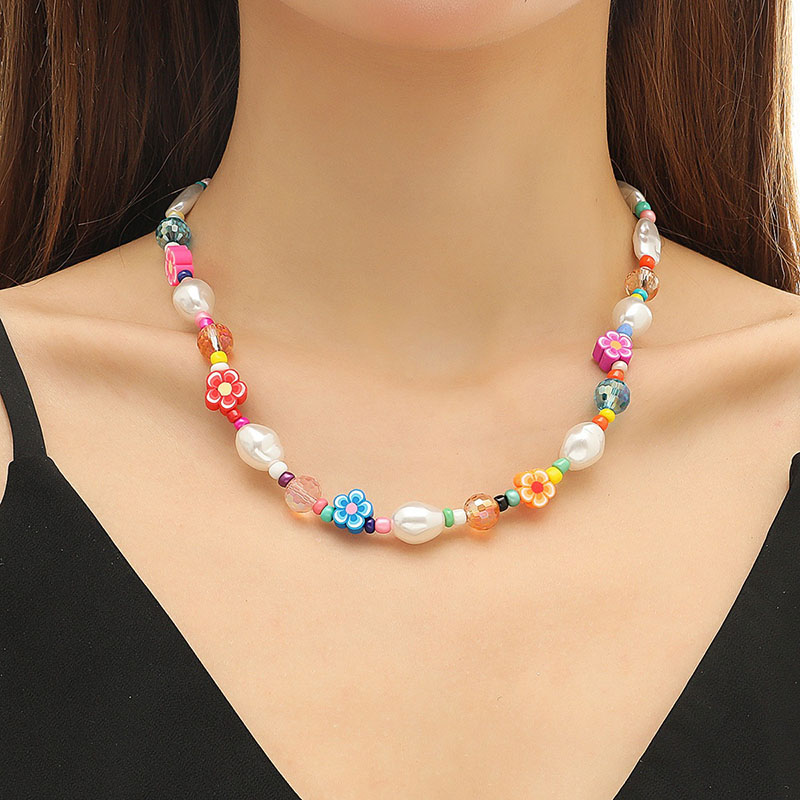 Wholesale Colorful Beaded Light Luxury Necklace