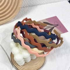 Macaron Plastic Wave Non-slip Hair Bands Distributor