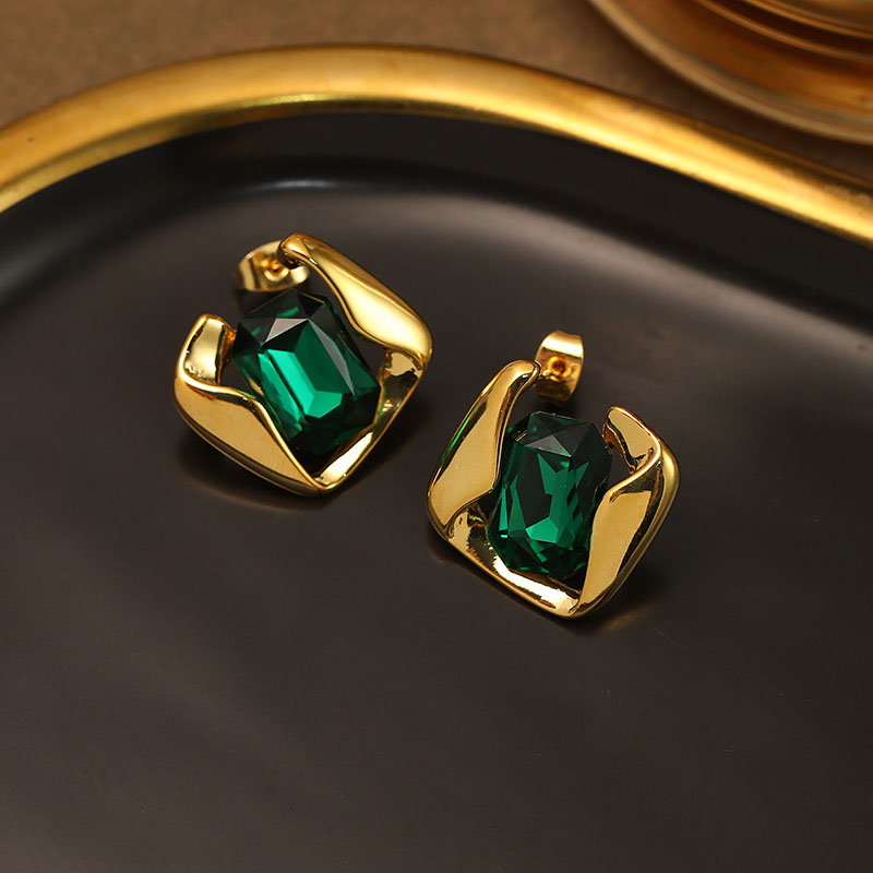 Fashion Earrings Zircon 18k Gold Studs	 Manufacturer