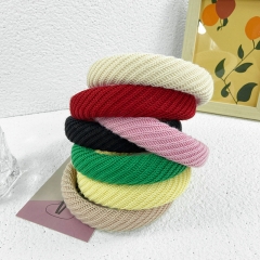 Korean Version Of Wool Sponge Retro Candy Color Senior Headband Distributor