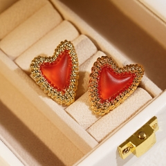 French Chinese Vintage Love Heart Earrings Twist Silver Pin Vintage Earrings	 Supplier