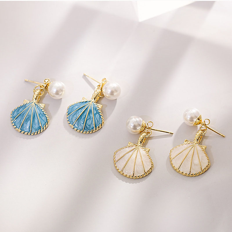 Shell Pearl Earrings Fashion Simple Earrings	 Vendors