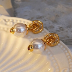 Pearl Earrings Vintage Atmosphere Fashion Earrings	 Vendors