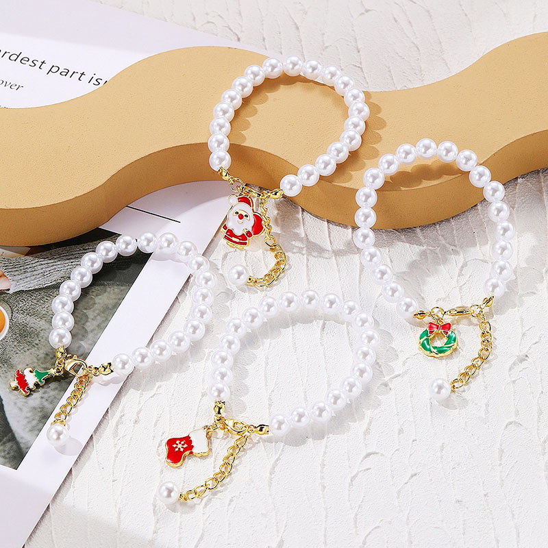 Wholesale Christmas Crystal Bead Bracelet Set