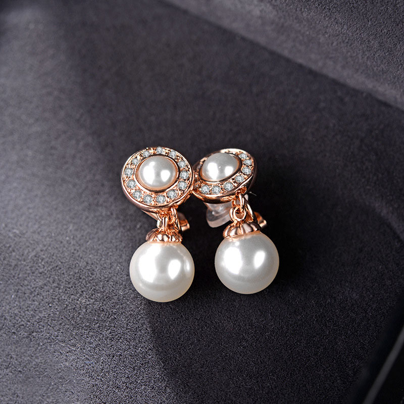 Wholesale Fashion Minimalist Earrings Gradient Pearl Ear Clips