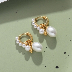 Pearl Earrings 18k Gold Fashion Vintage Earrings Buckle	 Manufacturer