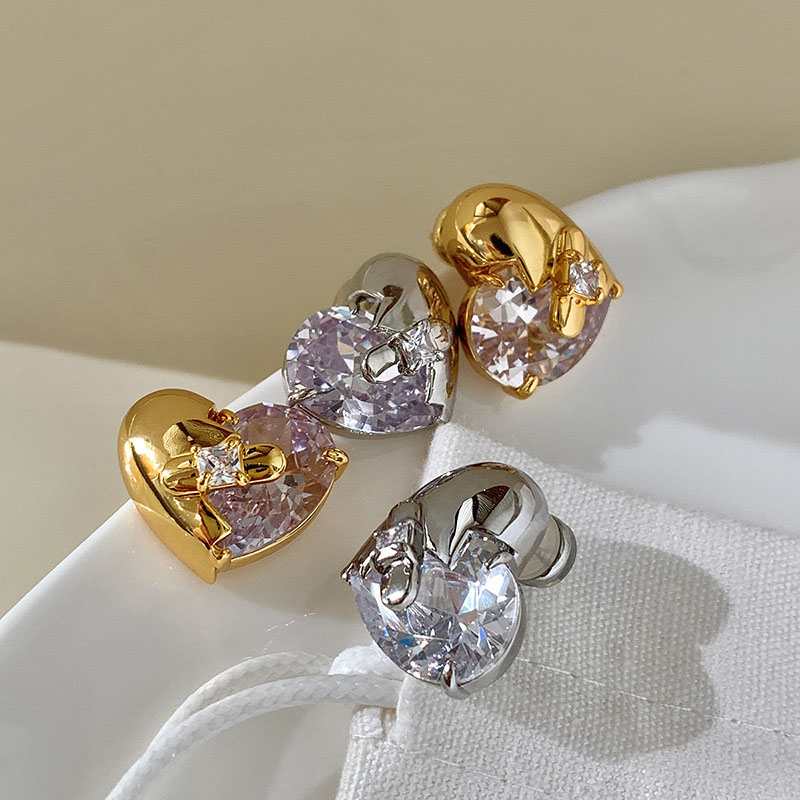 Fashion Popular Earrings Love Zirconia Earrings	 Manufacturer