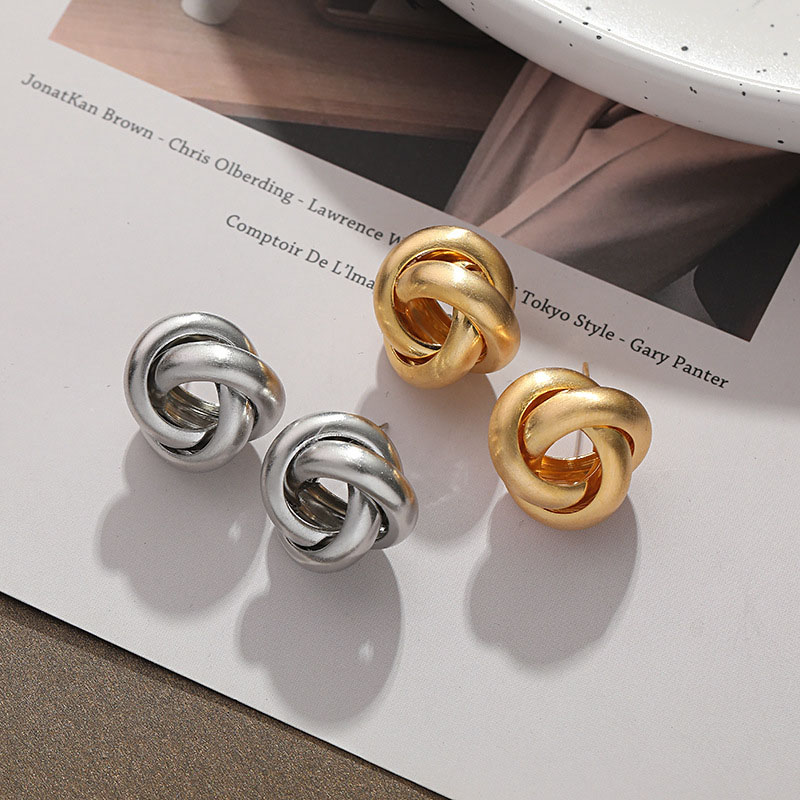 Twisted Twist Earrings French Vintage Studs	 Manufacturer