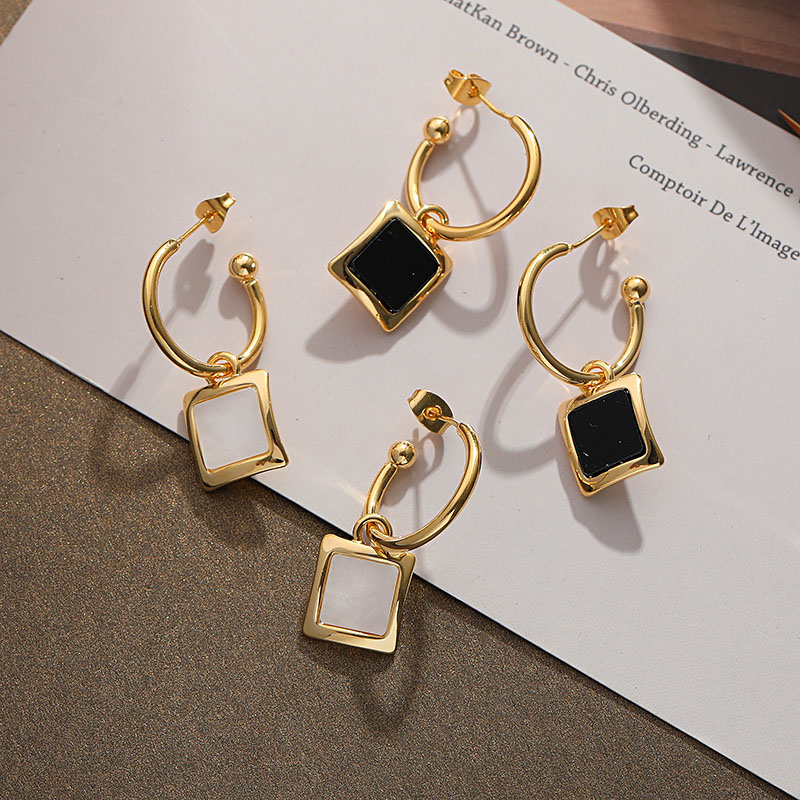 Geometric Square Earrings Fashion Shell Earrings Korean	 Manufacturer