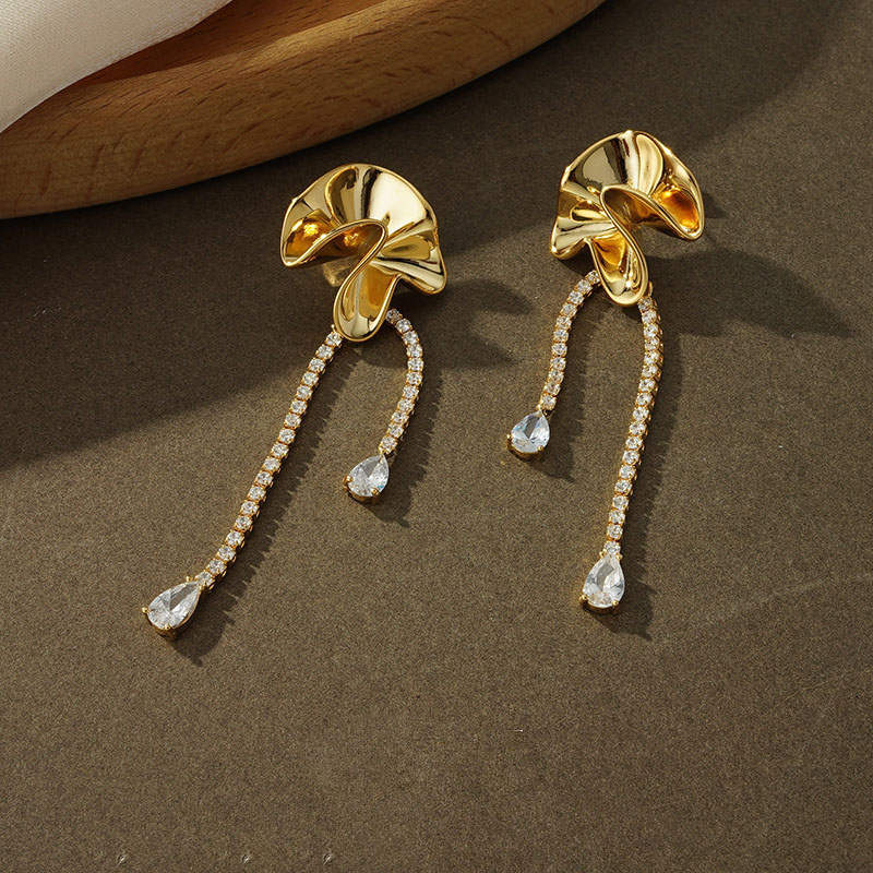 Tassel Earrings Long Fashion 18k Drop Earrings	 Supplier