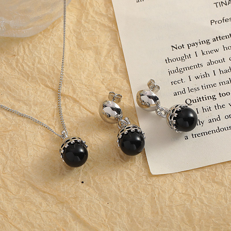 Black Onyx Earrings	 Supplier