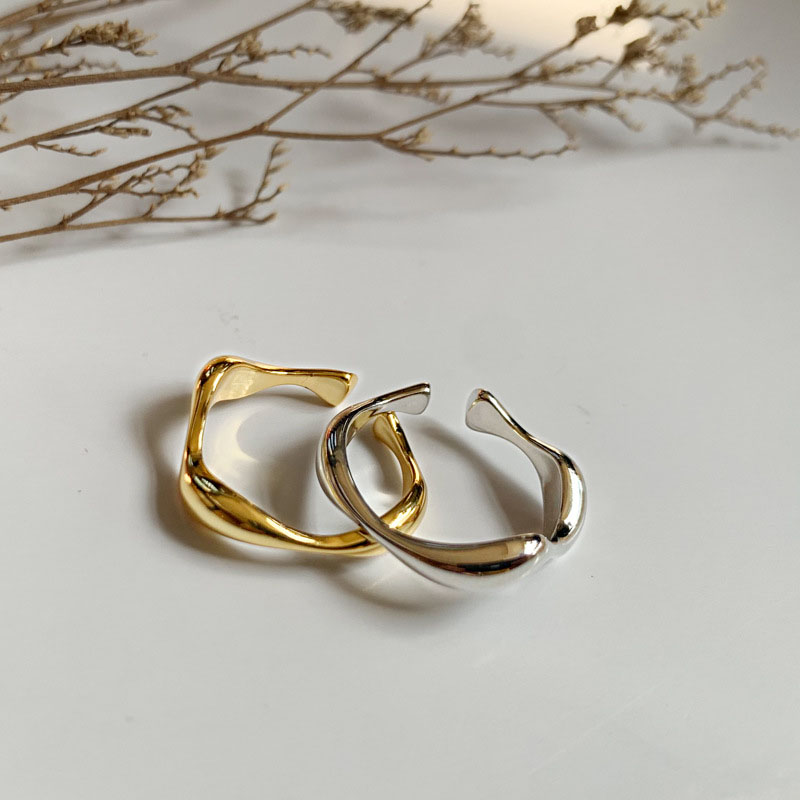 Korean Opening Vintage Adjustable Simple Wave Finger Ring	 Vendors