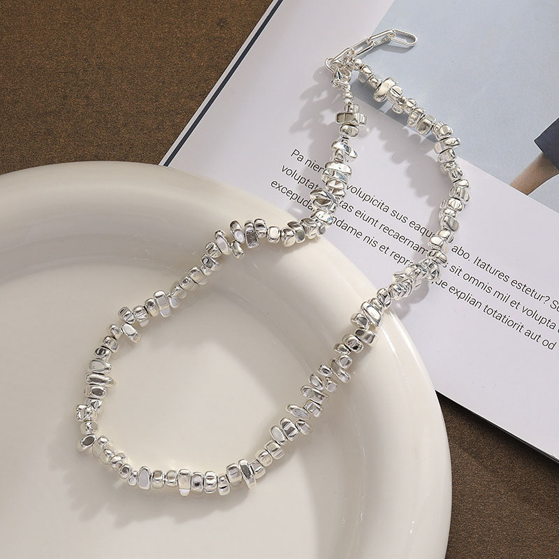 Pearl Necklace Korean Silver Sweater Chain Fashion Collarbone Chain	 Distributor
