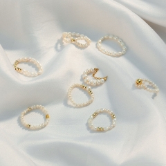 Korean Version Of Freshwater Pearl Opening Adjustable Ring	 Vendors