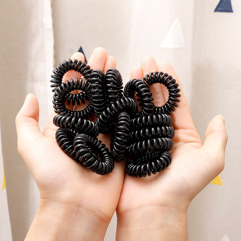 Wholesale Black Telephone Line Korean Version Of Tie Ponytail Hair Band