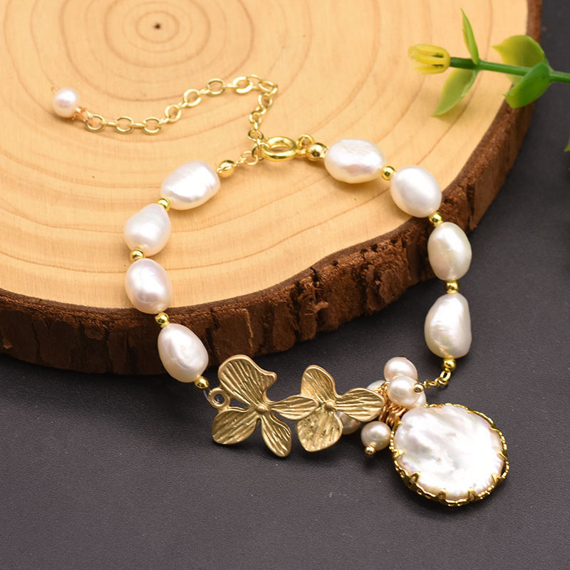 Wholesale Pearl Bracelet Baroque Set Korean Style Beading Handmade Not To Lose Color