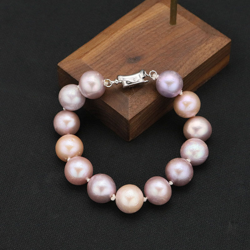 Wholesale Natural Pearl 925 Silver Clasp Bracelet