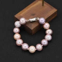 Wholesale Natural Pearl 925 Silver Clasp Bracelet