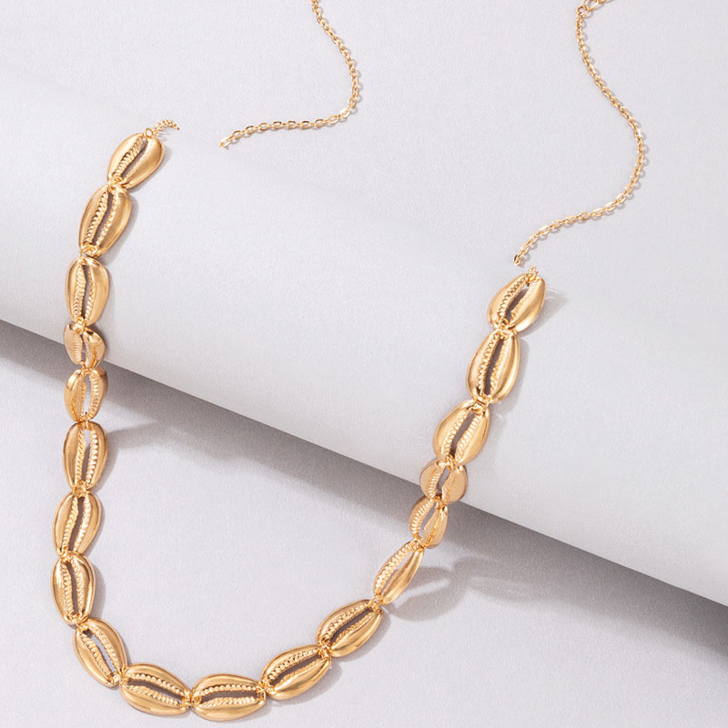 Gold Shell Inlaid Geometric Chain Personality Single Waist Chain Vendor