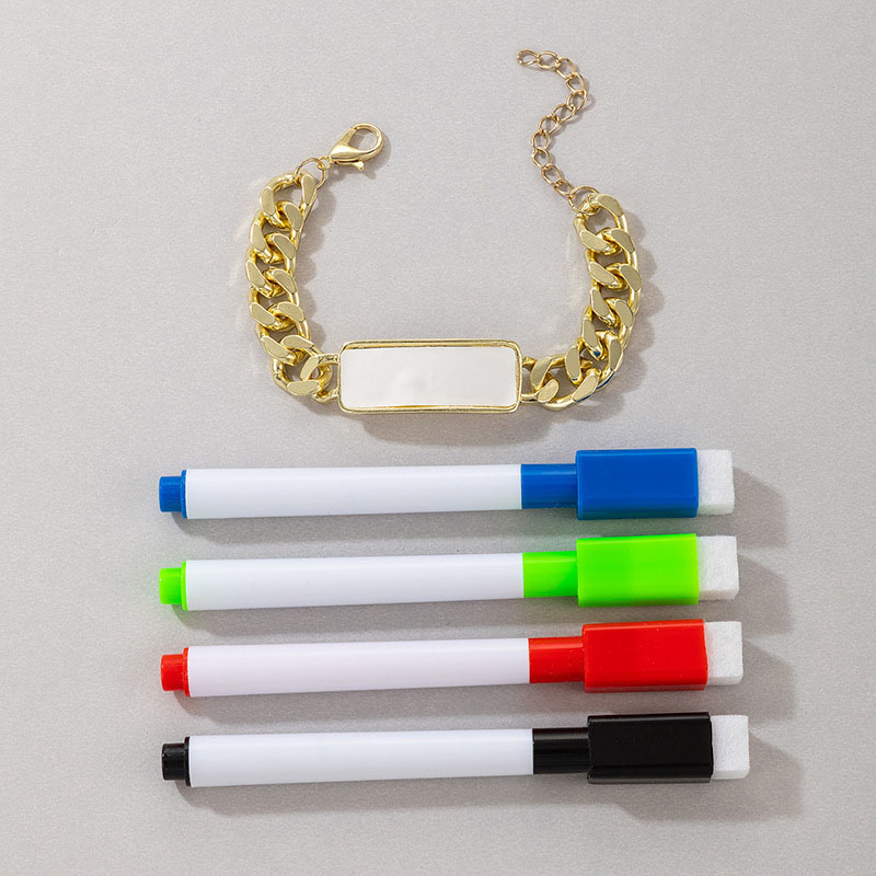 Creative Thick Chain Personality Erasable Pen Diy Bracelet Set Supplier
