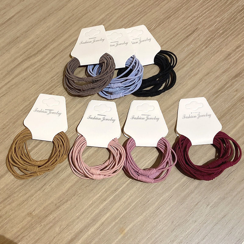 Simple Head Rope Tie Ponytail Hair Rope A Card 4 Leather Band Supplier