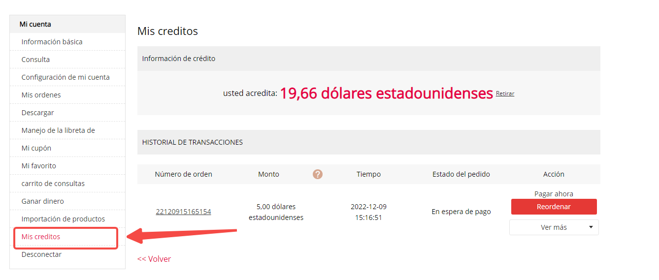 ¿Cómo comprobar el saldo de mi crédito de la tienda?