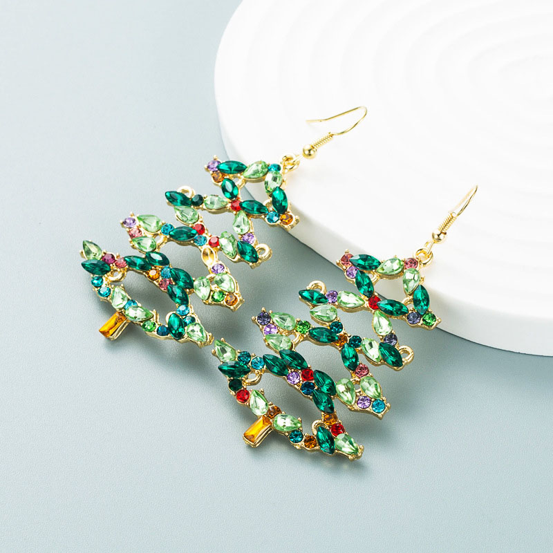 Fashion Christmas Tree Snowflake Alloy Earrings Christmas Party Vendor