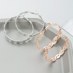 Gold-plated Eye Earrings Hollow Fashion Minimalist O-shaped Earrings Supplier