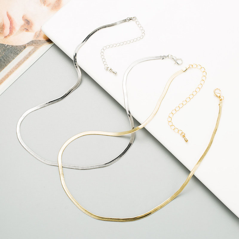 Wholesale Fashion Simple Titanium Steel Necklace Collarbone Chain