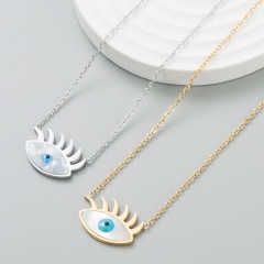 Fashion Blue Eyes Pendant Titanium Steel Stainless Steel Clavicle Chain Necklace Supplier