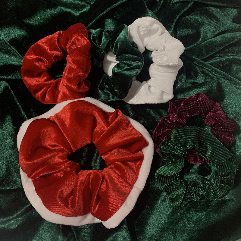 Wholesale Christmas Large Plush White Edge Lovely Velvet Set