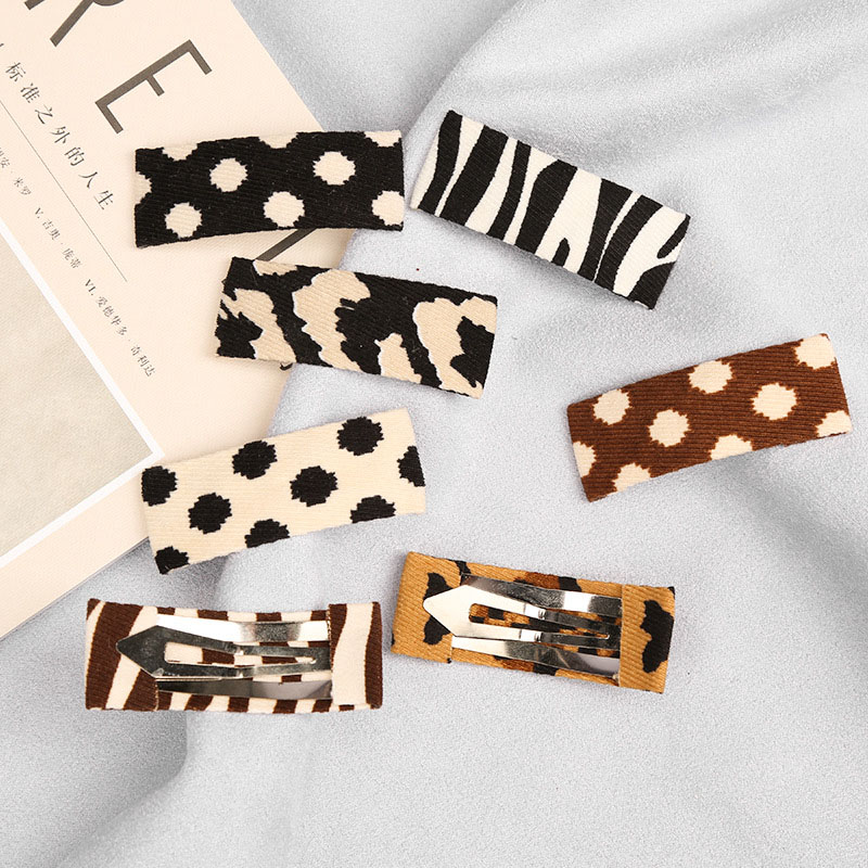 Wholesale Korean Version Of Bb Clip Simple Wind Polka Dot Striped Models Hair Clip